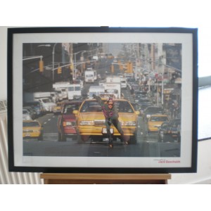 Kunstdruck "Jack Gescheidt - Racing The Yellow Cab"