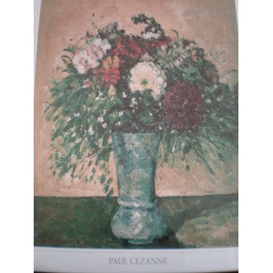 Kunstdruck "Paul Cezanne - Bouquet Dans Vase Bleu"