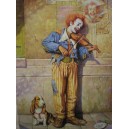 Kunstdruck "Clown mit Geige"